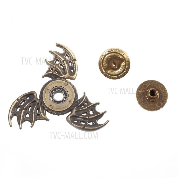 Dragon Pattern EDC Focus Toy Fast Bearing Metal Tri-Spinner Fidget Hand Spinner - Bronze-8