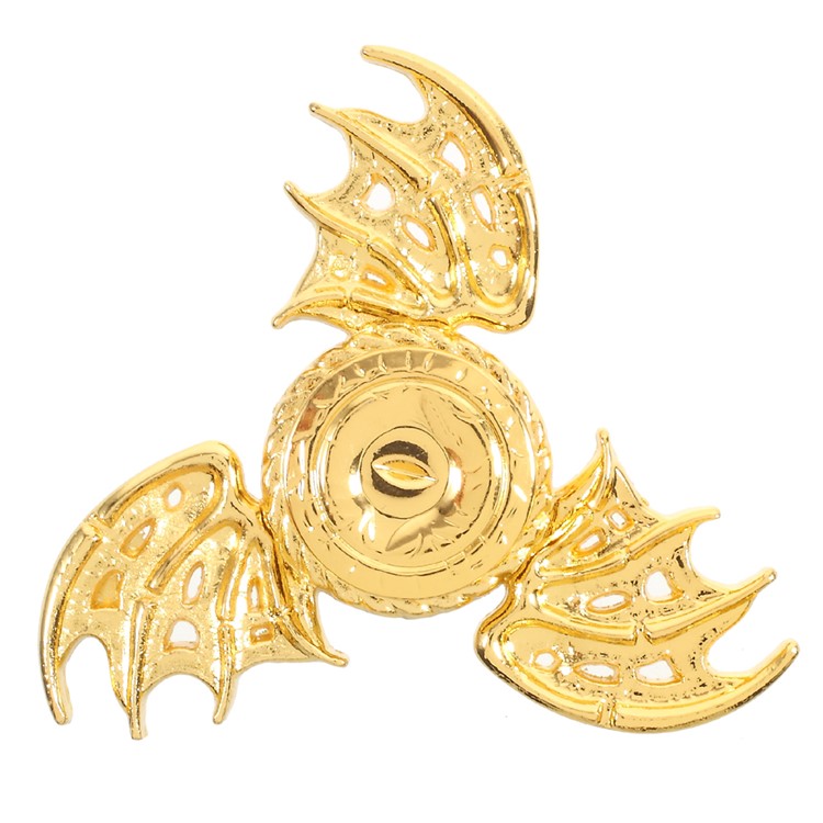 Dragon Pattern Fast Bearing Metal Tri-Spinner Fidget Hand Spinner EDC Focus Toy - Gold-1
