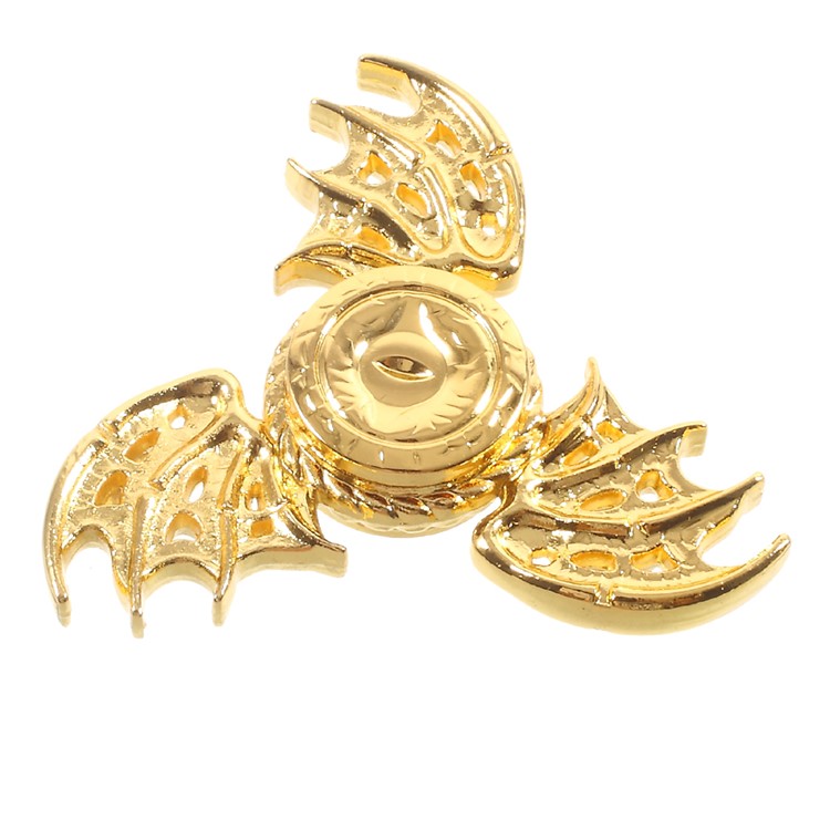 Dragon Pattern Fast Bearing Metal Tri-Spinner Fidget Hand Spinner EDC Focus Toy - Gold-2