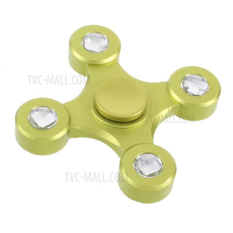 Quadrangle Aluminum Alloy Spinner Fidget Hand Spinner High Speed EDC Focus Toy - Green-1