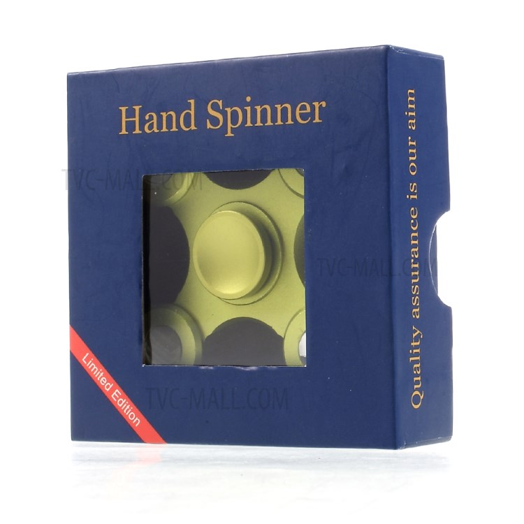 Quadrangle Aluminum Alloy Spinner Fidget Hand Spinner High Speed EDC Focus Toy - Green-11