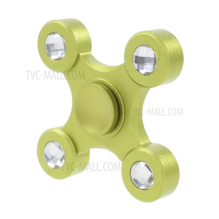 Quadrangle Aluminum Alloy Spinner Fidget Hand Spinner High Speed EDC Focus Toy - Green-4