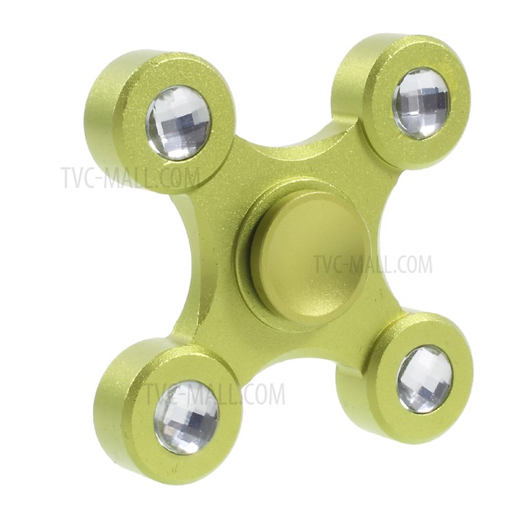 Quadrangle Aluminum Alloy Spinner Fidget Hand Spinner High Speed EDC Focus Toy - Green-5
