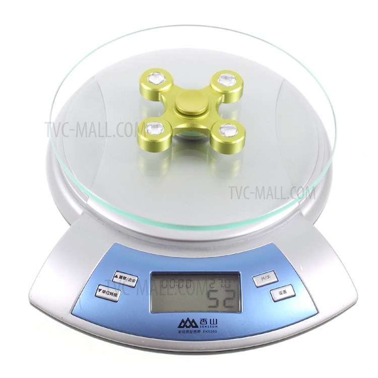 Quadrangle Aluminum Alloy Spinner Fidget Hand Spinner High Speed EDC Focus Toy - Green-8