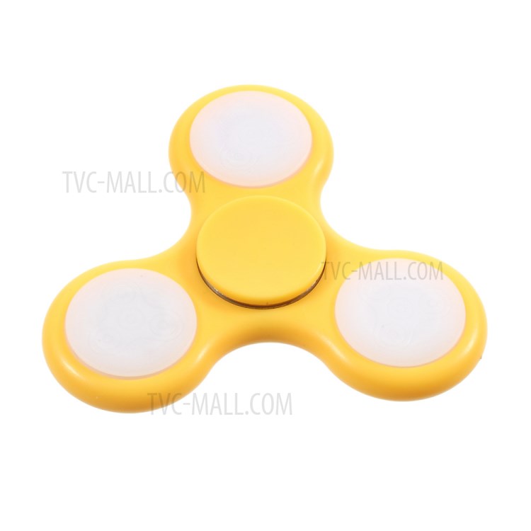 Fidget Spinner Tri-Spinner Toy Stress Reducer Relieve Anxiety and Boredom - Yellow-1