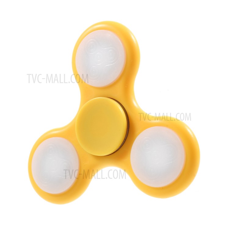 Fidget Spinner Tri-Spinner Toy Stress Reducer Relieve Anxiety and Boredom - Yellow-6