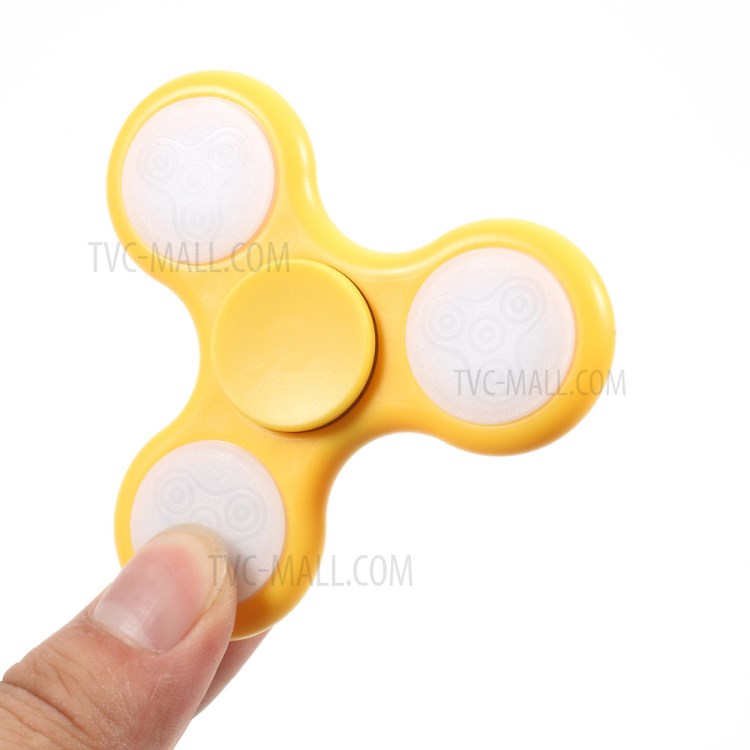 Fidget Spinner Tri-Spinner Toy Stress Reducer Relieve Anxiety and Boredom - Yellow-7
