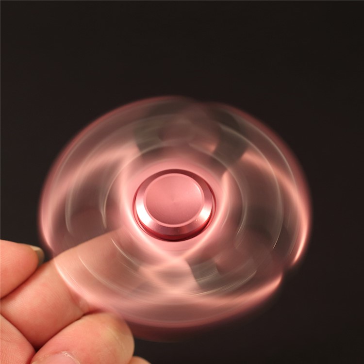 Aluminum Alloy Tri-Spinner Fidget Spinner Toy Stress Reducer Relieve Anxiety and Boredom - Rose Gold-2
