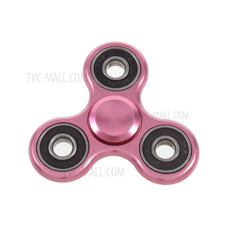 Aluminum Alloy Tri-Spinner Fidget Spinner Toy Stress Reducer Relieve Anxiety and Boredom - Rose Gold-3