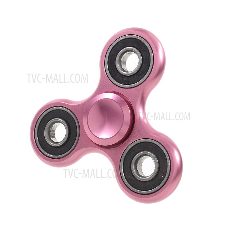 Aluminum Alloy Tri-Spinner Fidget Spinner Toy Stress Reducer Relieve Anxiety and Boredom - Rose Gold-4