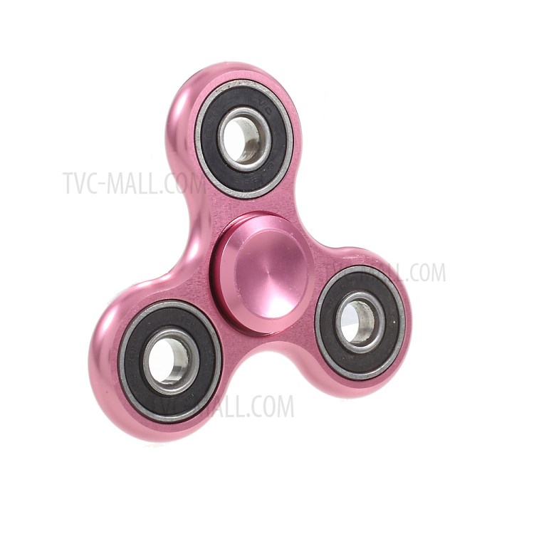 Aluminum Alloy Tri-Spinner Fidget Spinner Toy Stress Reducer Relieve Anxiety and Boredom - Rose Gold-5