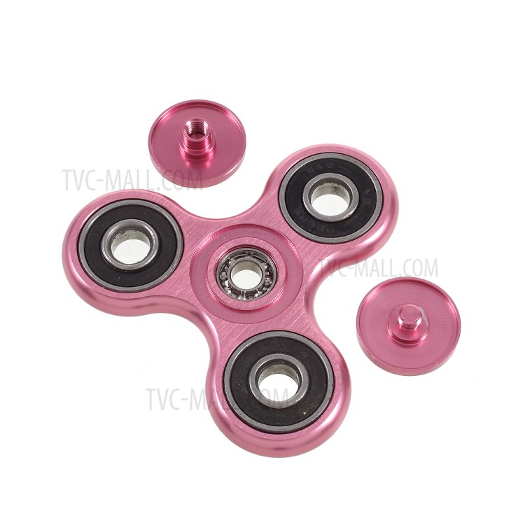 Aluminum Alloy Tri-Spinner Fidget Spinner Toy Stress Reducer Relieve Anxiety and Boredom - Rose Gold-6