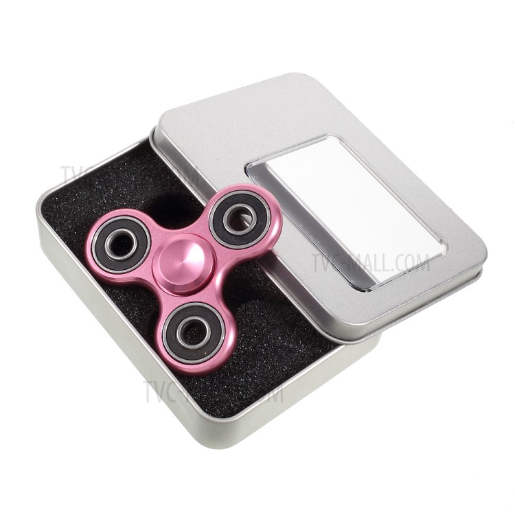 Aluminum Alloy Tri-Spinner Fidget Spinner Toy Stress Reducer Relieve Anxiety and Boredom - Rose Gold-7