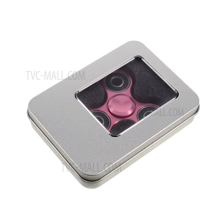 Aluminum Alloy Tri-Spinner Fidget Spinner Toy Stress Reducer Relieve Anxiety and Boredom - Rose Gold-9