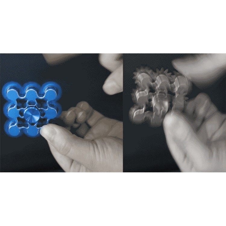 9 Gears Brass Spinner Fidget Toy Hand Spinner Great for Anxiety Stress-Relief ADHD - Blue-13