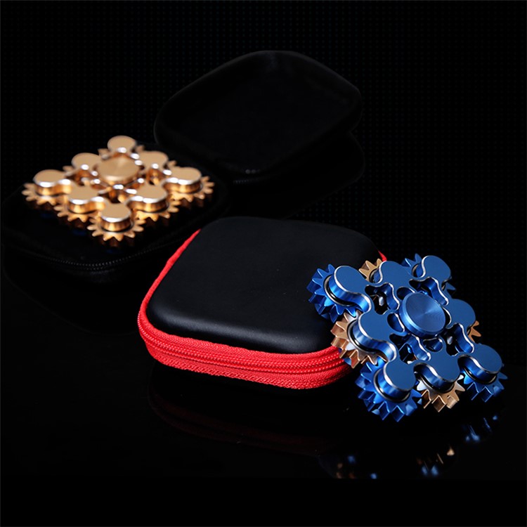 9 Gears Brass Spinner Fidget Toy Hand Spinner Great for Anxiety Stress-Relief ADHD - Blue-14