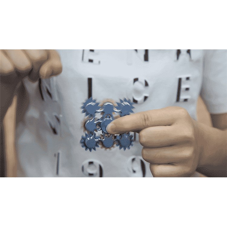 9 Gears Brass Spinner Fidget Toy Hand Spinner Great for Anxiety Stress-Relief ADHD - Blue-9