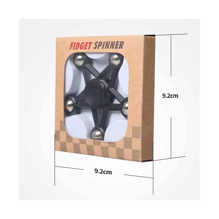Five-pointed Star Steel Ball Fidget Spinner Hand Spinner Stress and Anxiety Relief Toy - Black-10