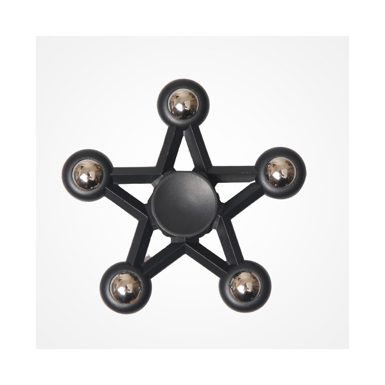 Five-pointed Star Steel Ball Fidget Spinner Hand Spinner Stress and Anxiety Relief Toy - Black-2