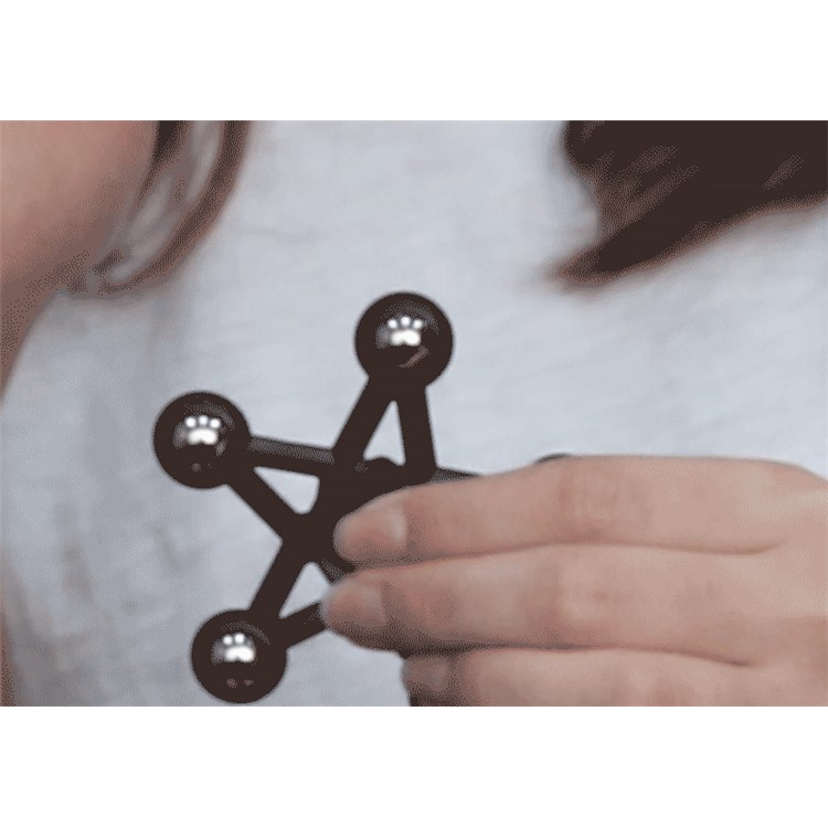 Five-pointed Star Steel Ball Fidget Spinner Hand Spinner Stress and Anxiety Relief Toy - Black-3