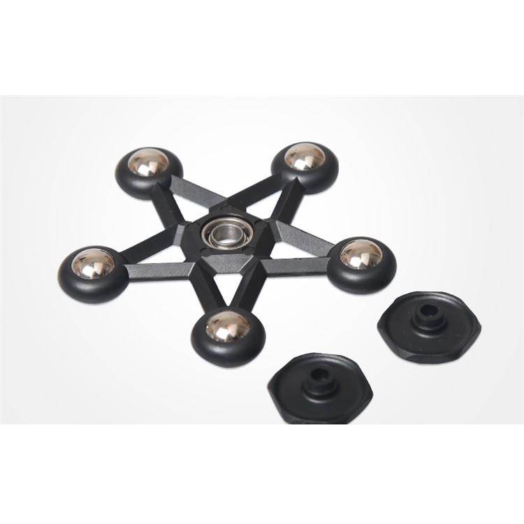 Five-pointed Star Steel Ball Fidget Spinner Hand Spinner Stress and Anxiety Relief Toy - Black-5