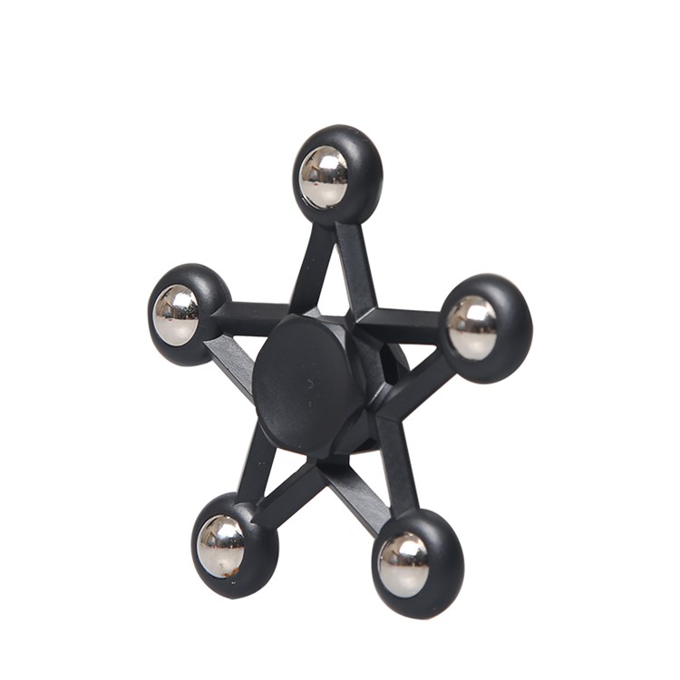 Five-pointed Star Steel Ball Fidget Spinner Hand Spinner Stress and Anxiety Relief Toy - Black-7