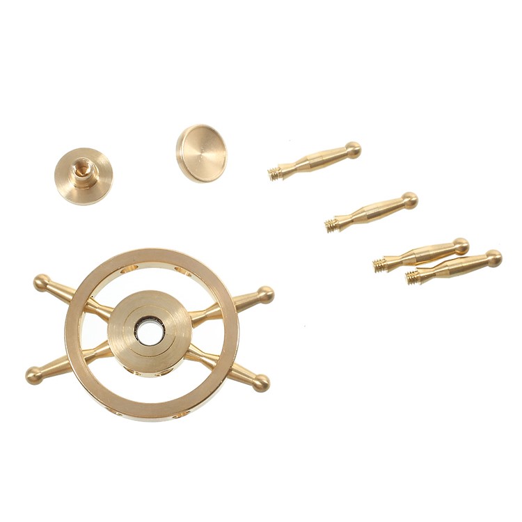 Rudder Pattern EDC Focus Toy Metal Spinner Fidget Hand Spinner - Gold-10