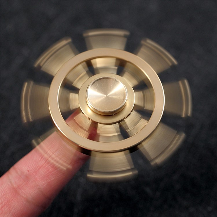 Rudder Pattern EDC Focus Toy Metal Spinner Fidget Hand Spinner - Gold-2