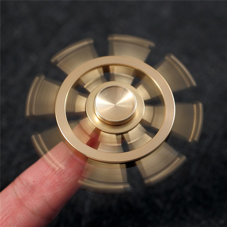 Rudder Pattern EDC Focus Toy Metal Spinner Fidget Hand Spinner - Gold-3
