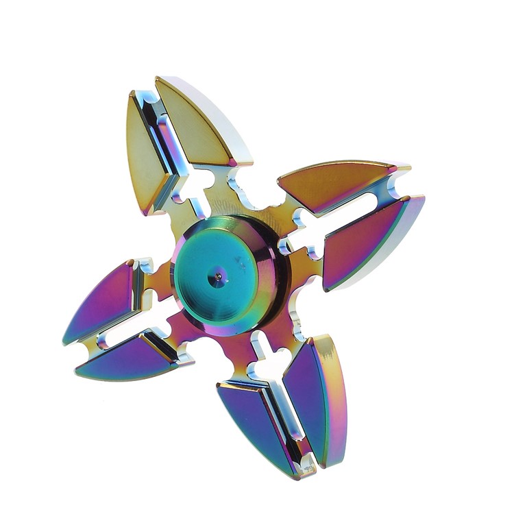 Colorized EDC Aluminum Quadrangle Spinner Fidget Spinner for ADHD Anxiety and Boredom-2