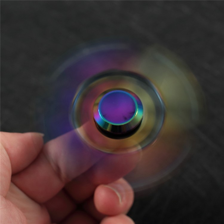 Colorized EDC Aluminum Quadrangle Spinner Fidget Spinner for ADHD Anxiety and Boredom-3