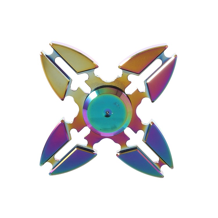 Colorized EDC Aluminum Quadrangle Spinner Fidget Spinner for ADHD Anxiety and Boredom-5