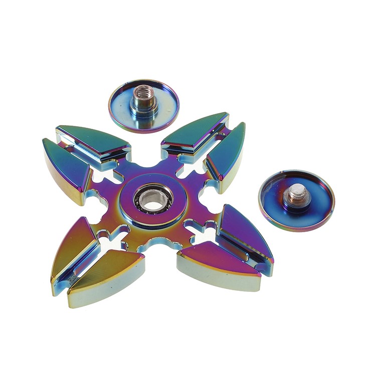Colorized EDC Aluminum Quadrangle Spinner Fidget Spinner for ADHD Anxiety and Boredom-9