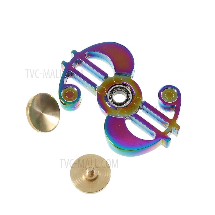 Dollar Sign Shape Colorized Metal Fidget Spinner Stress and Anxiety Relief Toy-11