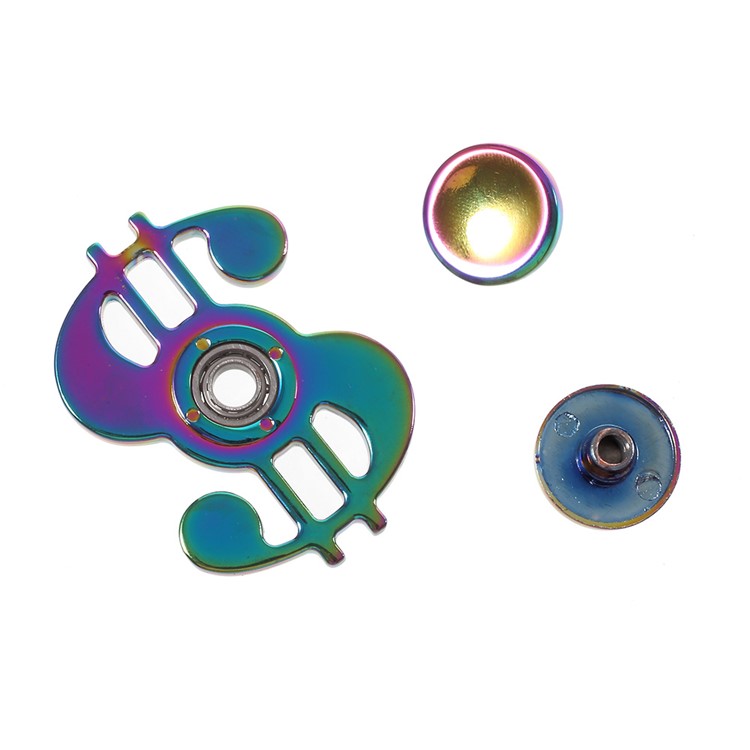 Dollar Sign Shape Colorized Metal Fidget Spinner Stress and Anxiety Relief Toy-8