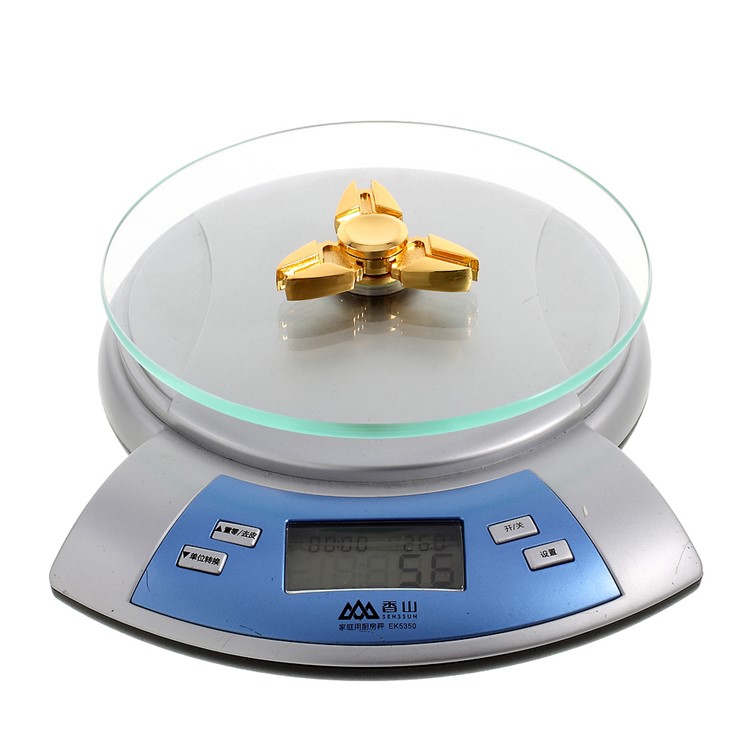 Triangle Fidget Spinner Toy Hand Spinner Stress Reducer EDC Focus Toy - Gold Color-10