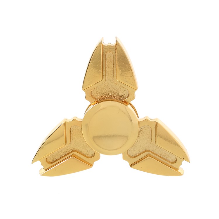 Triangle Fidget Spinner Toy Hand Spinner Stress Reducer EDC Focus Toy - Gold Color-5