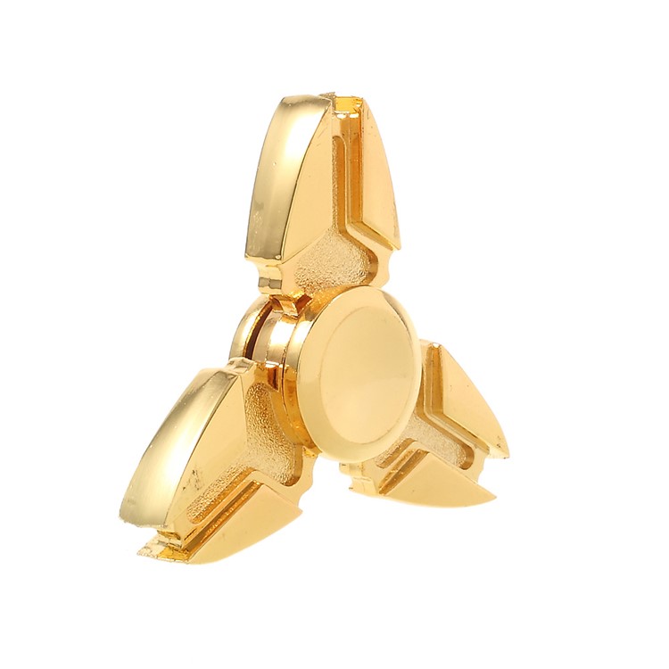Triangle Fidget Spinner Toy Hand Spinner Stress Reducer EDC Focus Toy - Gold Color-6