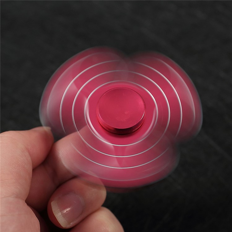 Tri-Spinner Fidget Spinner Toy Stress Reducer Relieve Anxiety and Boredom - Rose-3