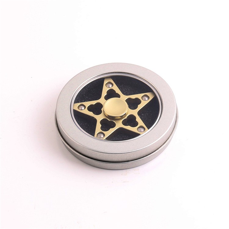 Five-pointed Star Pattern 5 Steel Balls Spinner Fidget Spinner Finger Toy ADHD Focus Toy - Black-6