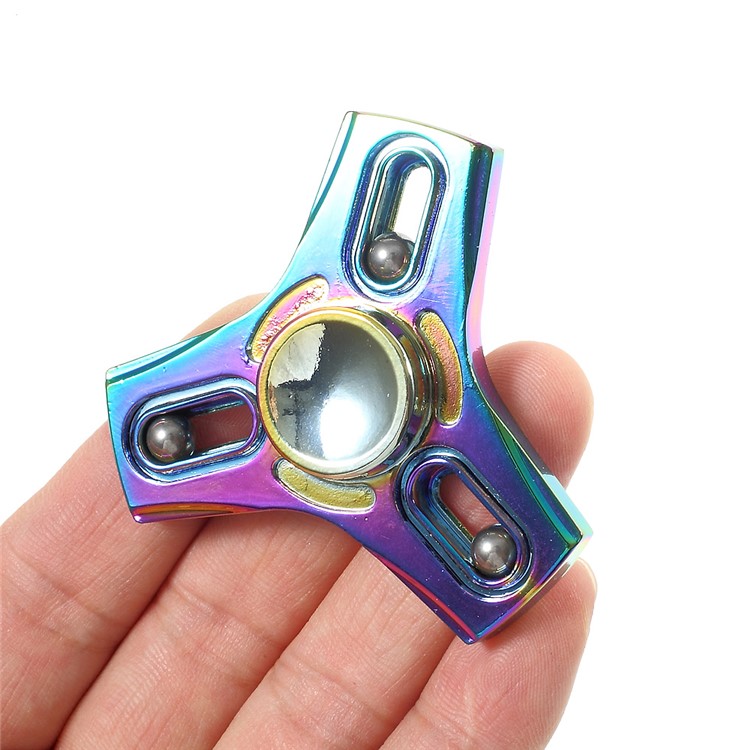 3 Steel Balls Fast Bearing Colorized Kirsite Tri-Spinner Fidget EDC Toy Hand Spinner-10