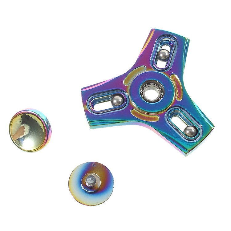 3 Steel Balls Fast Bearing Colorized Kirsite Tri-Spinner Fidget EDC Toy Hand Spinner-12
