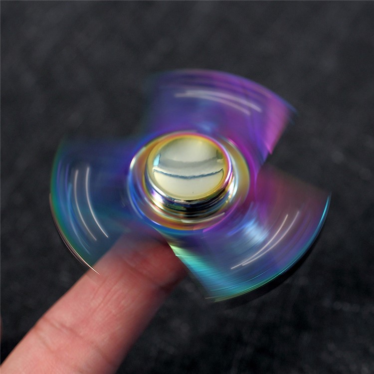3 Steel Balls Fast Bearing Colorized Kirsite Tri-Spinner Fidget EDC Toy Hand Spinner-2