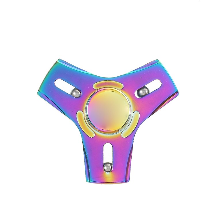 3 Steel Balls Fast Bearing Colorized Kirsite Tri-Spinner Fidget EDC Toy Hand Spinner-4