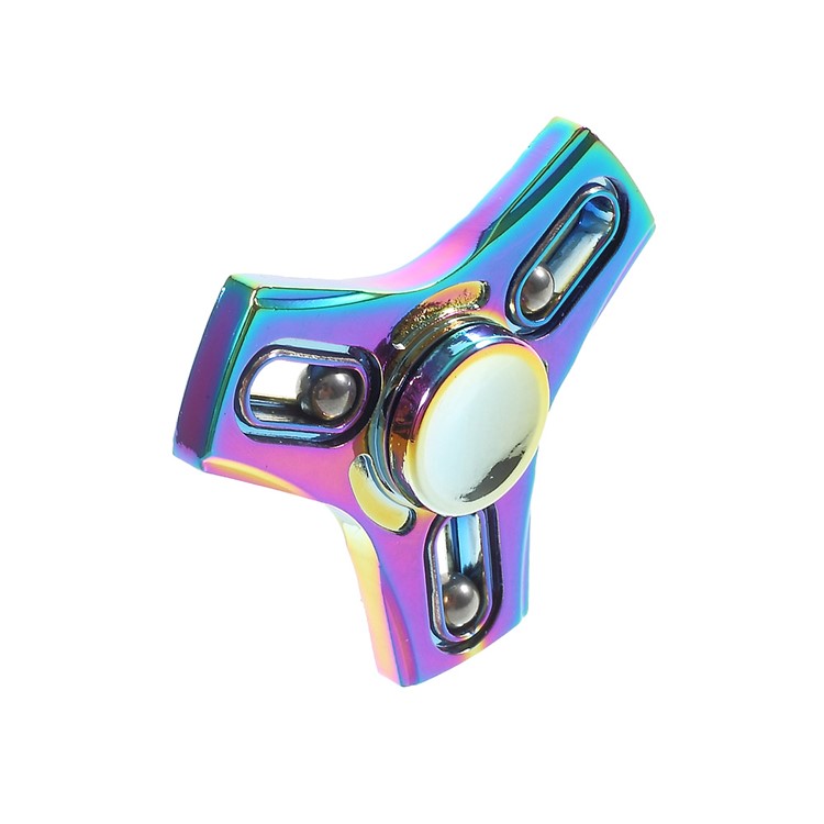 3 Steel Balls Fast Bearing Colorized Kirsite Tri-Spinner Fidget EDC Toy Hand Spinner-9