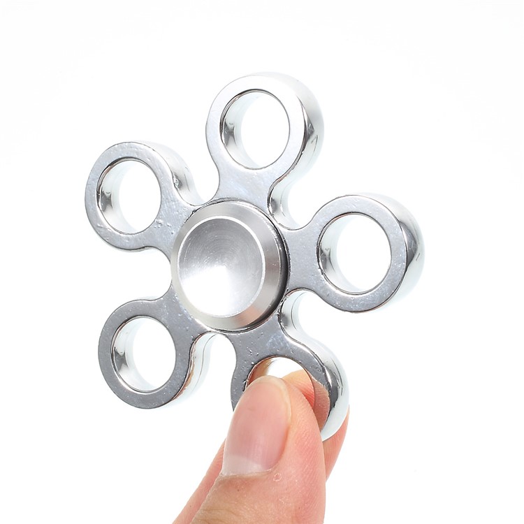 Pentagon Stainless Steel Spinner Fidget Spinner Finger Toy ADHD Focus Toy-6