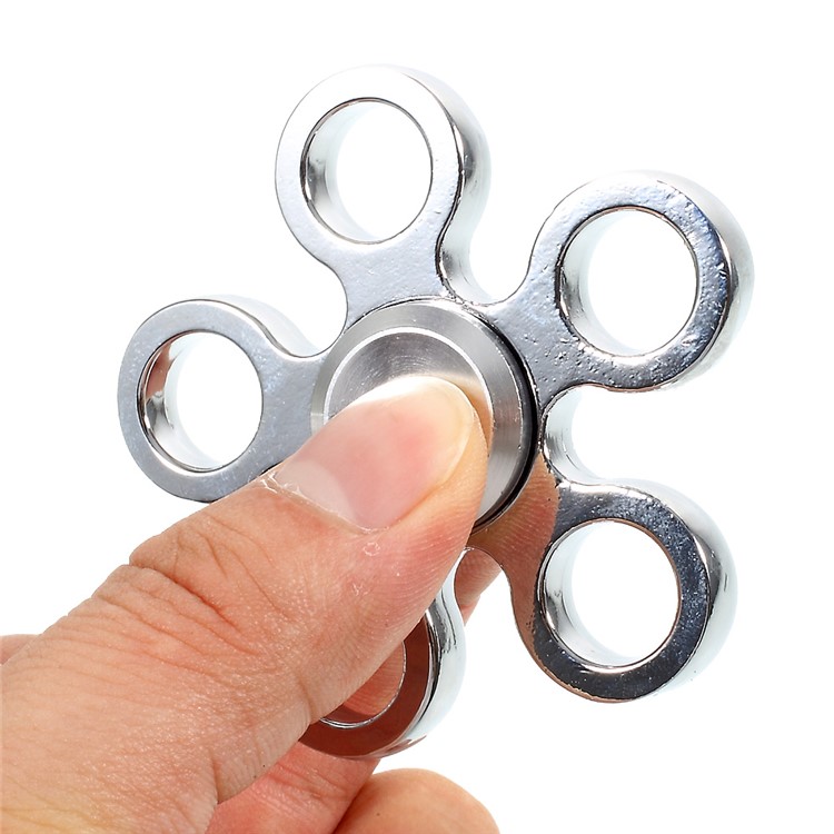 Pentagon Stainless Steel Spinner Fidget Spinner Finger Toy ADHD Focus Toy-7