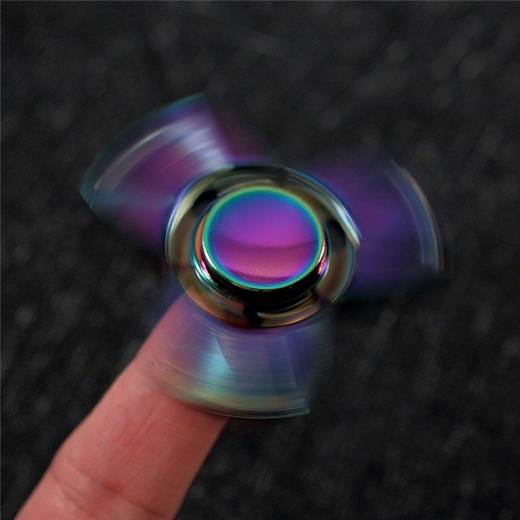 Colorized Aluminum Alloy Tri-Spinner Fidget Toy Hand Finger Spinner EDC Focus Toy-2