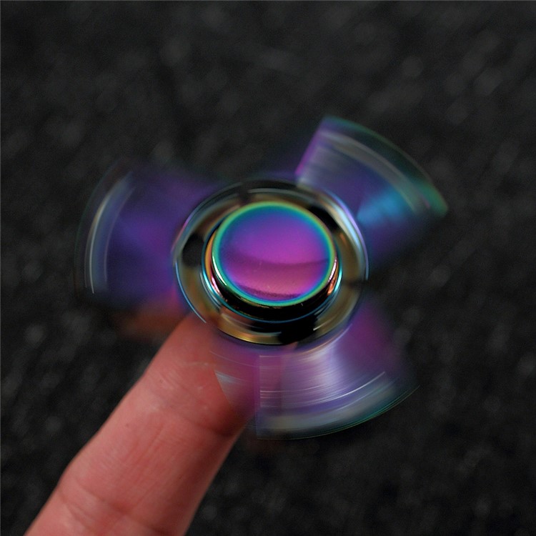 Colorized Aluminum Alloy Tri-Spinner Fidget Toy Hand Finger Spinner EDC Focus Toy-3