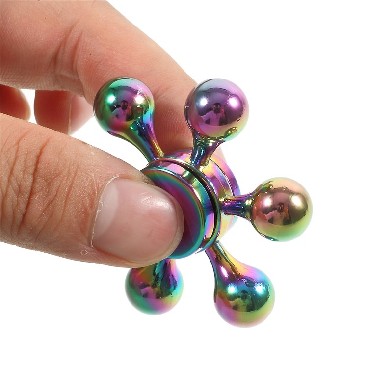 Colorful EDC Focus Toy Metal Hexagon Fingertip Gyroscope Hand Spinner Fidget-10
